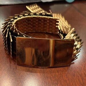 Gold Statement Belt stretchy